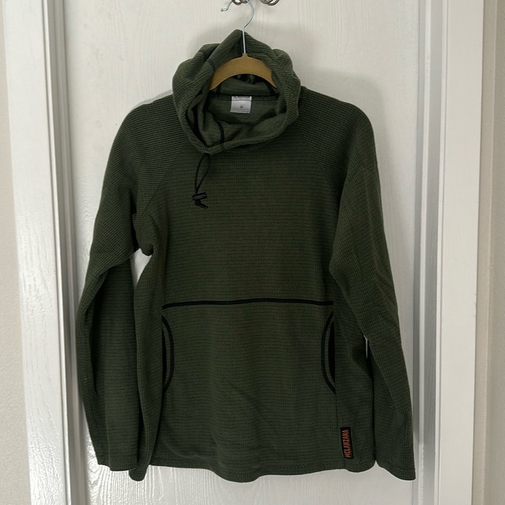 Melanzana of Leadville micro grid hoodie